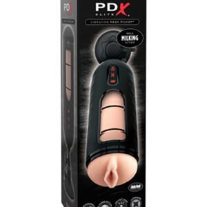 PDX Elite - Masturbator wibrujący Mega Milker z mocną przyssawką, 6 trybów ściskania i 7 programów wibracji