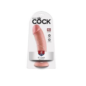 King Cock - Dildo realistyczne z przyssawką 20 cm kremowe