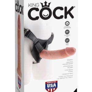 King Cock - Uprząż z dildem strap-on realistyczny 23 cm cieliste