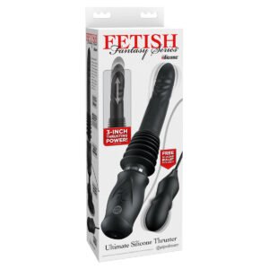 Mini sex maszyna z przyssawką Ultimate Silicone Thruster, 3 tryby posuwiste i 10 trybów wibracji
