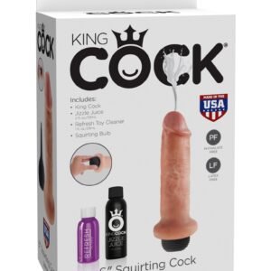 King Cock - Dildo z wytryskiem realistyczne 15 cm cieliste