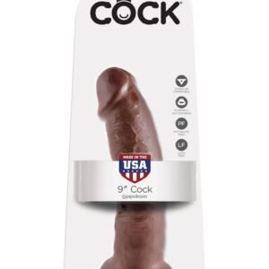King Cock - Dildo z przyssawką realistyczne 23 cm brązowe