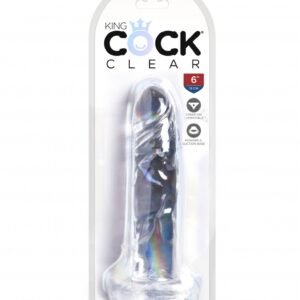 King Cock Clear - Dildo z przyssawką 15cm przezroczyste