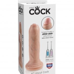 King Cock - Dildo z ruchomym napletkiem 15 cm cieliste