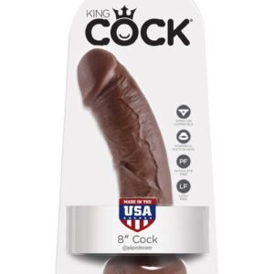 King Cock - Dildo z przyssawką realistyczne 20 cm brązowe