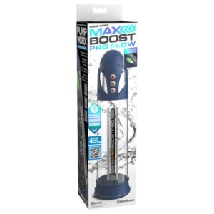 Pump Worx - Elektryczna pompka do penisa Max Boost PRO Flow, czarna, 4 tryby ssania