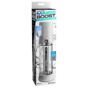 Pump Worx - Pompka do penisa tłokowa Max Boost biała