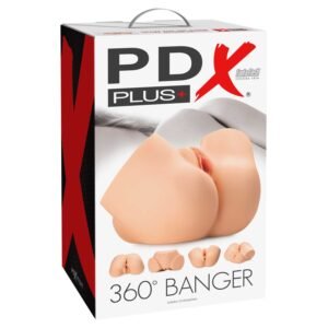 PDX Plus - Duży masturbator realistyczny dwustronny 360 Banger cielisty