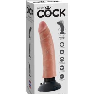 King Cock - Wibrator z przyssawką realistyczny 18 cm cielisty