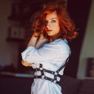 Uprząż skórzana KARESS Salma, czarna