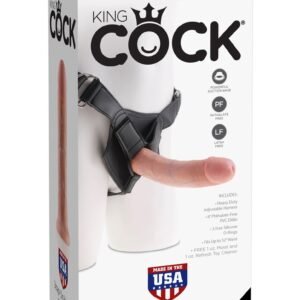 King Cock - Uprząż z dildem strap-on realistyczny  20 cm cieliste