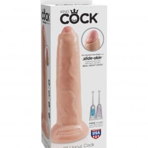 King Cock - Dildo z ruchomym napletkiem 23 cm cieliste