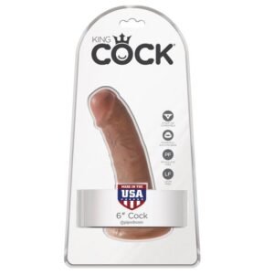 King Cock - Dildo realistyczne z przyssawką 15 cm brązowe