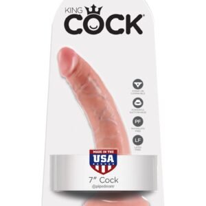 King Cock - Dildo z przyssawką realistyczne 18 cm cieliste