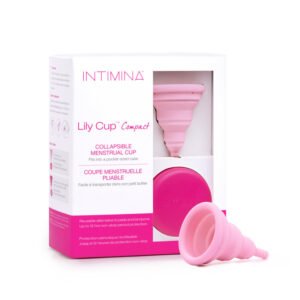 Kubeczek menstruacyjny Intimina Lily Cup Compact, silikonowy, składany z etui, rozmiar A, pojemność 18ml