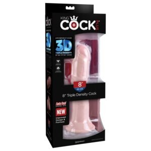 King Cock Plus - Dildo trójwarstwowe z przyssawką 20cm cieliste, duże