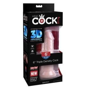 King Cock Plus - Dildo trójwarstwowe z przyssawką 15cm cieliste
